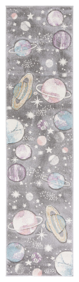 Safavieh Carousel Kids Collection CRK103F Rug, Grey/Lavender, 2'3" X 6'