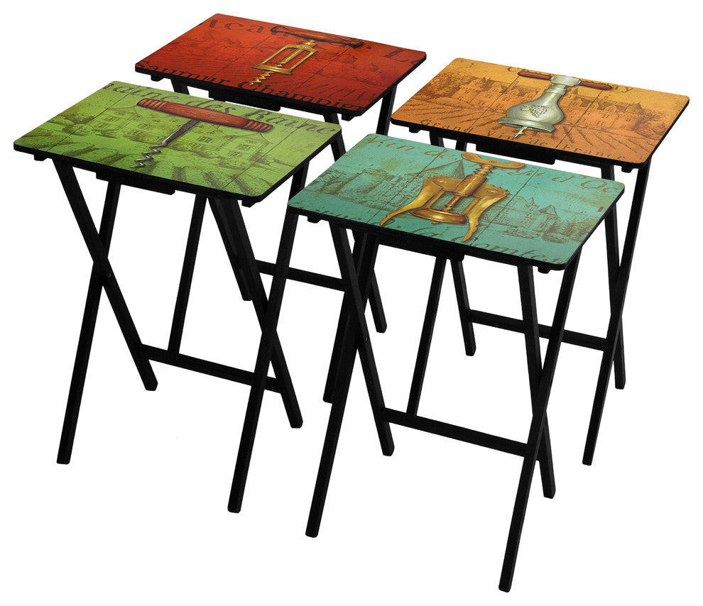 Vineyards of France TV Tray Set With Stand