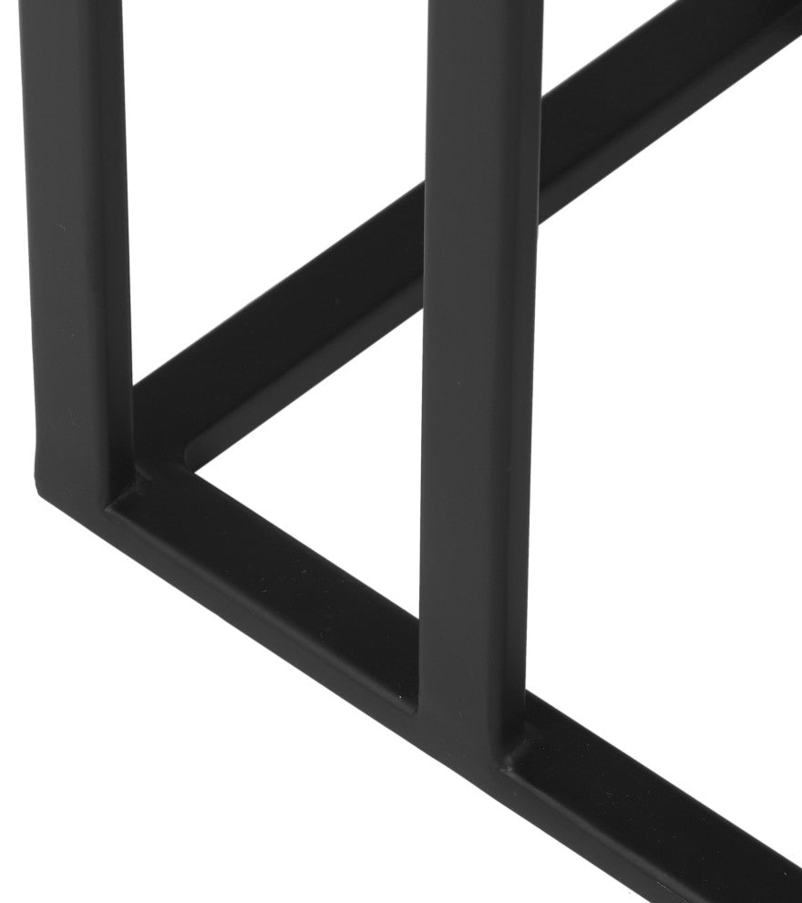 Elements, Tanu, C-Table End Table, Antique ZInc