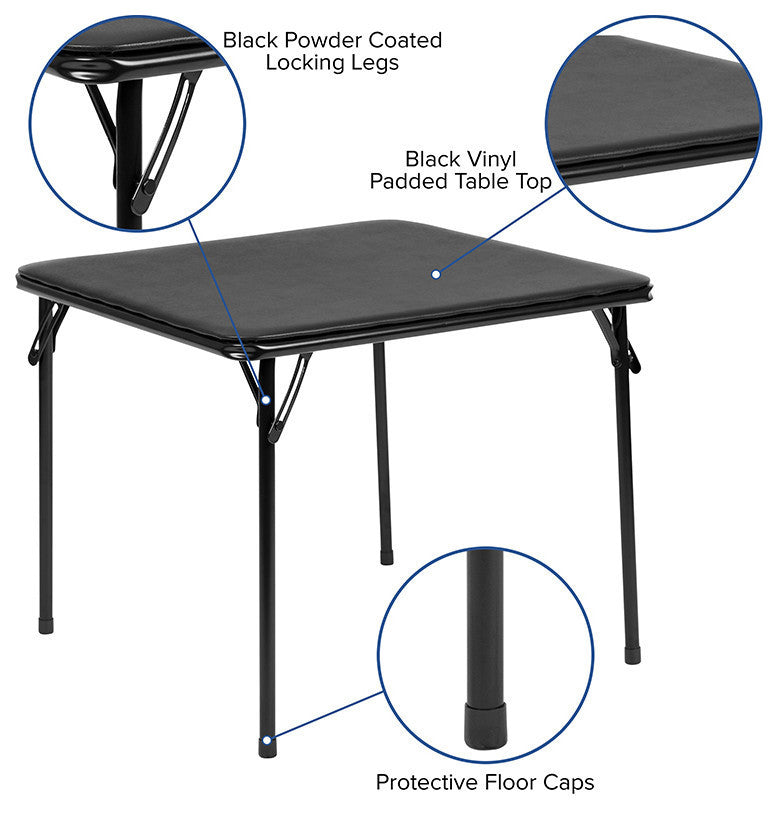 Kids Folding Table, Black