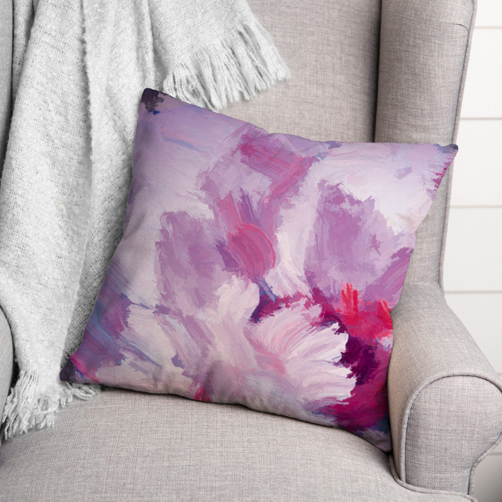Lilac Florals 18x18 Spun Poly Pillow