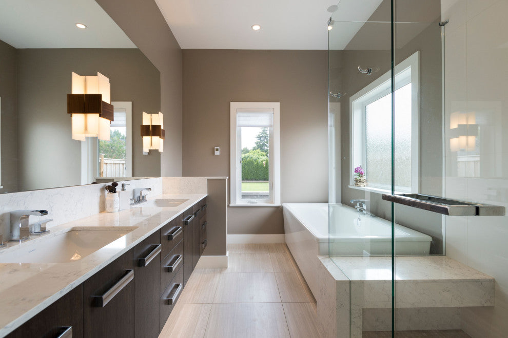 Acuo LED Wall Sconce, Brushed Aluminum, Frosted, Walnut