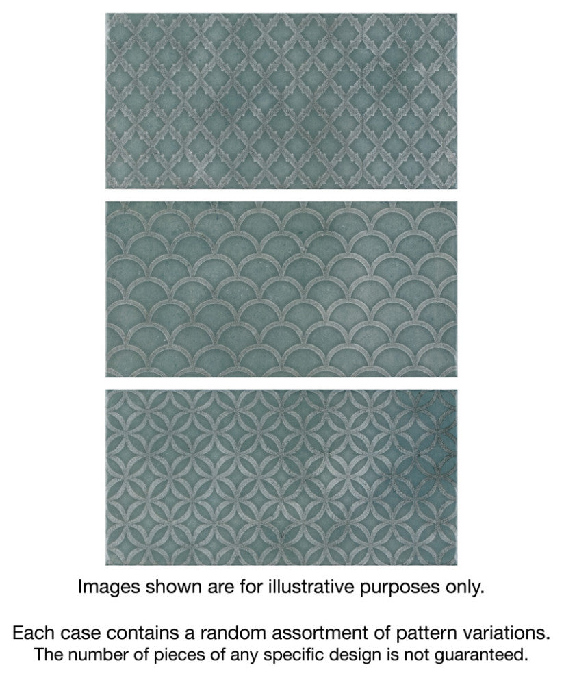 Camden Decor Ceramic Subway Wall Tile, Green