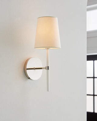 Monroe Small Single Sconce, Polished Nickel