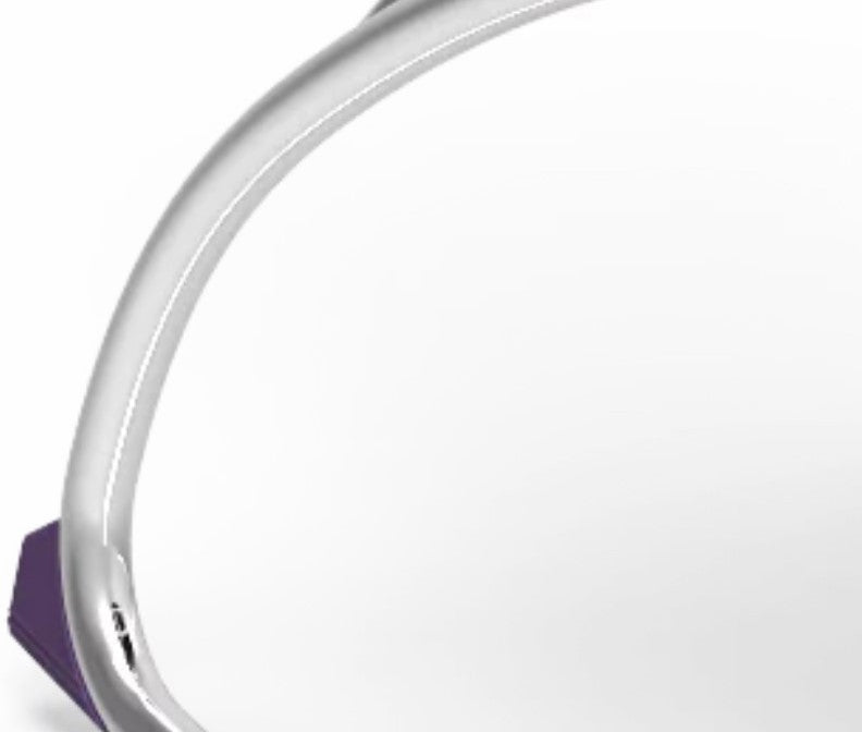 Modern Rocking Chair, Cantilever Chrome Base With Polypropylene Seat, Purple