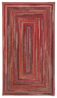Capel Portland Red 0346_500 Braided Rugs - 3' X 5' Concentric Rectangle