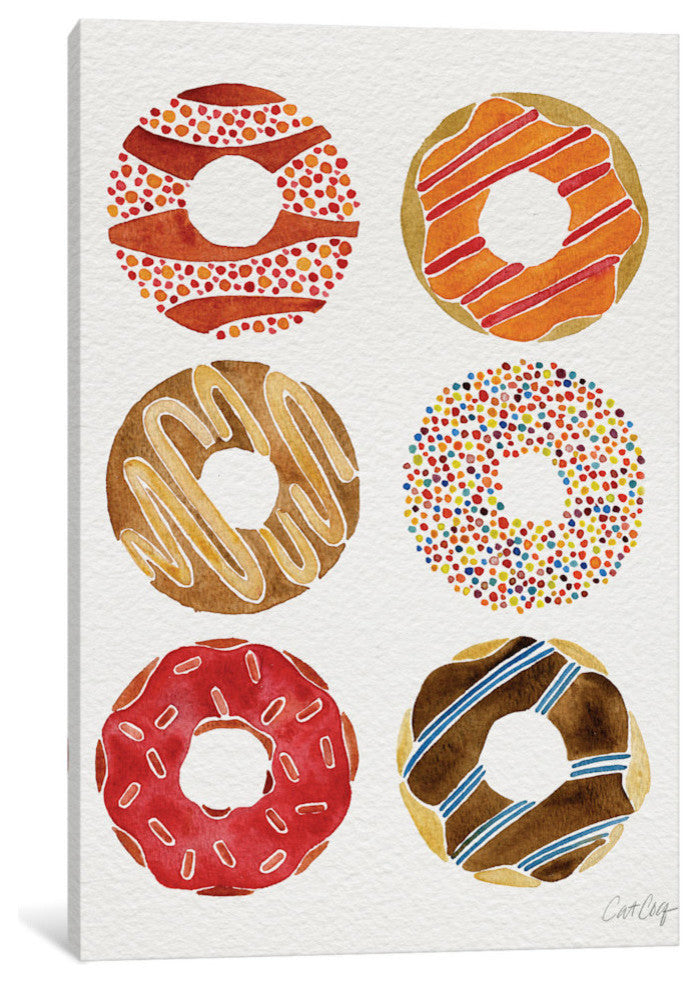 "Donuts II" Print by Cat Coquillette, 26"x18"x1.5"