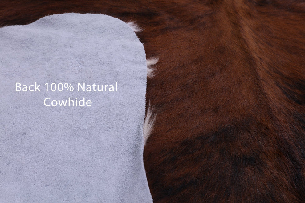Organic Natural Hair-On Cowhide Area Rug 6' 3" X 5' 7" C2044