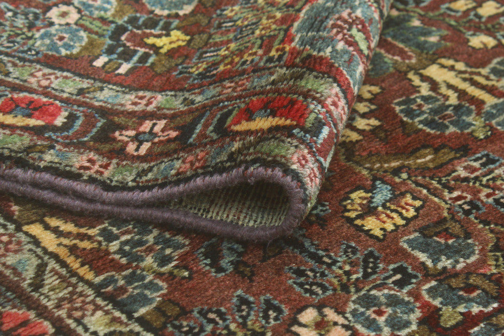 Fine Vintage Distressed Tursingul Red/Charcoal Runner, 3'5 x 9'9