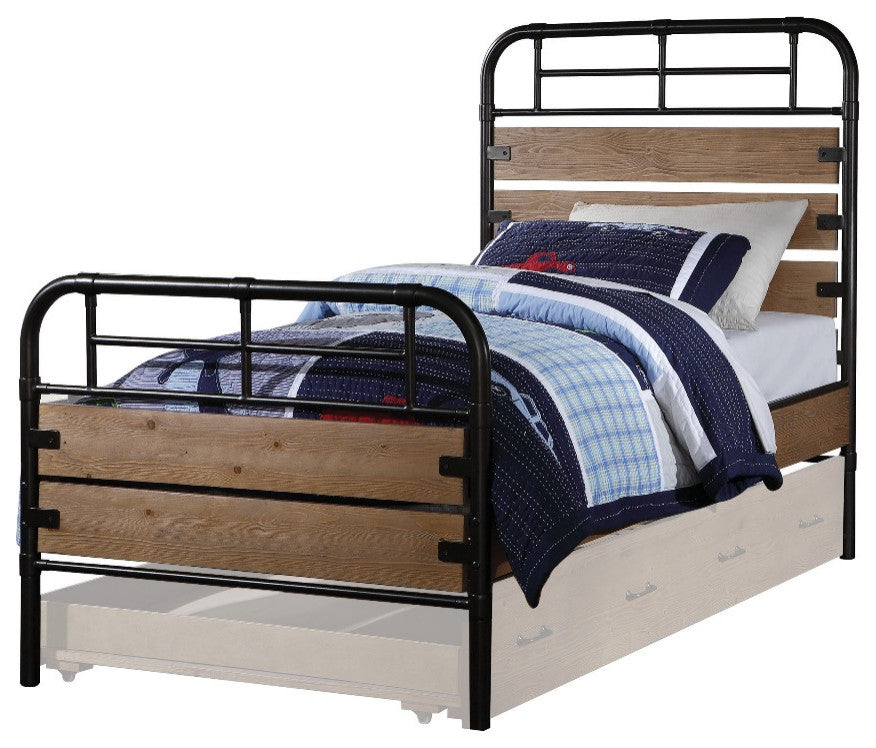 Acme Adams Twin Bed Antique Oak