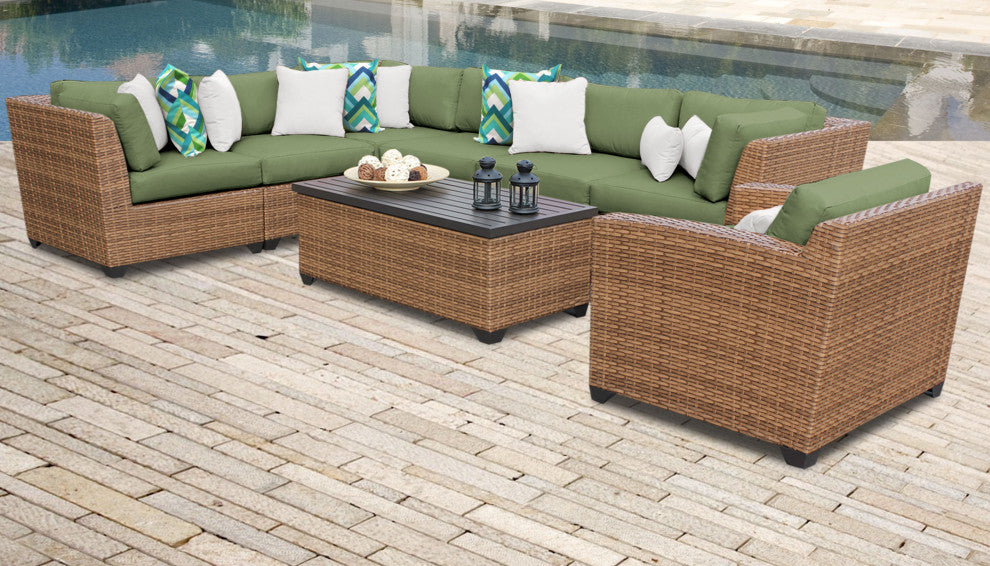 Laguna 8 Piece Outdoor Wicker Patio Furniture Set 08d