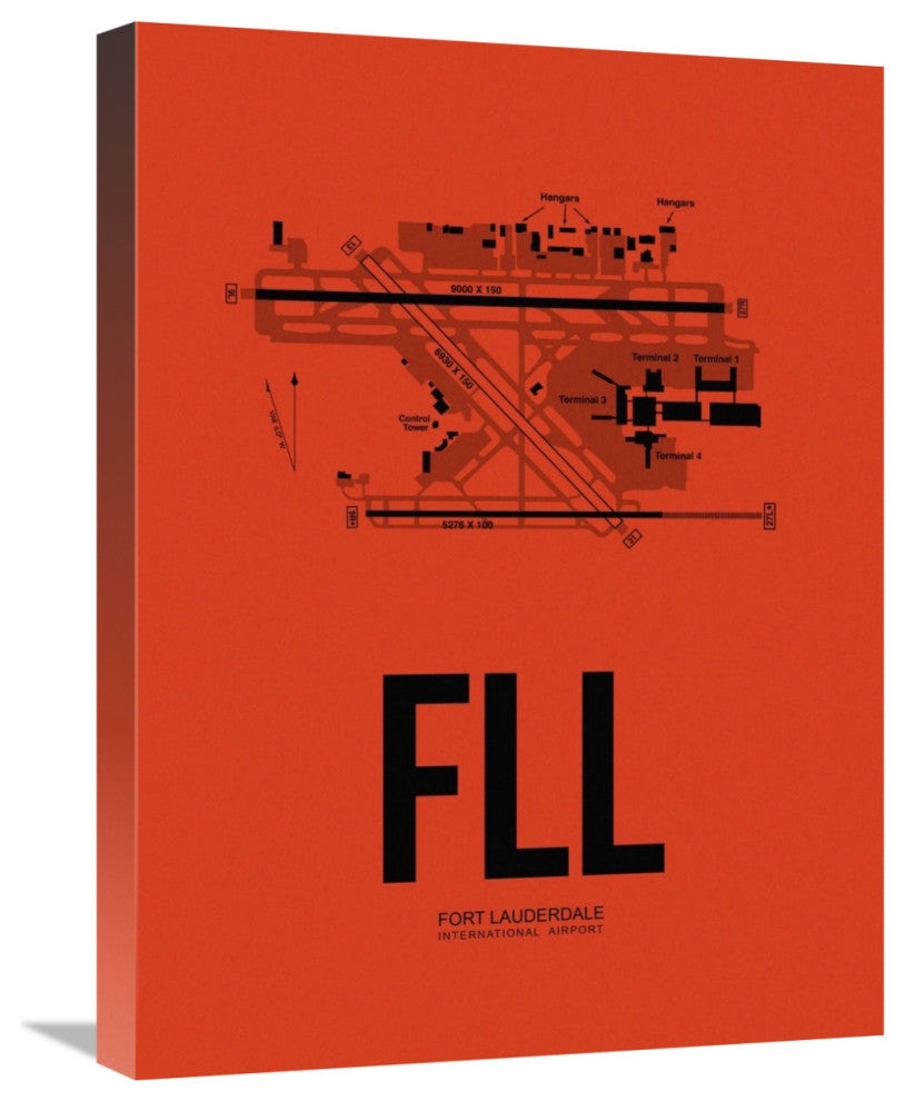 "FLL Fort Lauderdale Airport Orange" Fine Art Print