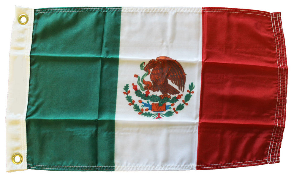 Mexico, 12"x18" Nylon Flag