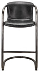 Freeman Barstool Onyx Black Leather, Set of 2