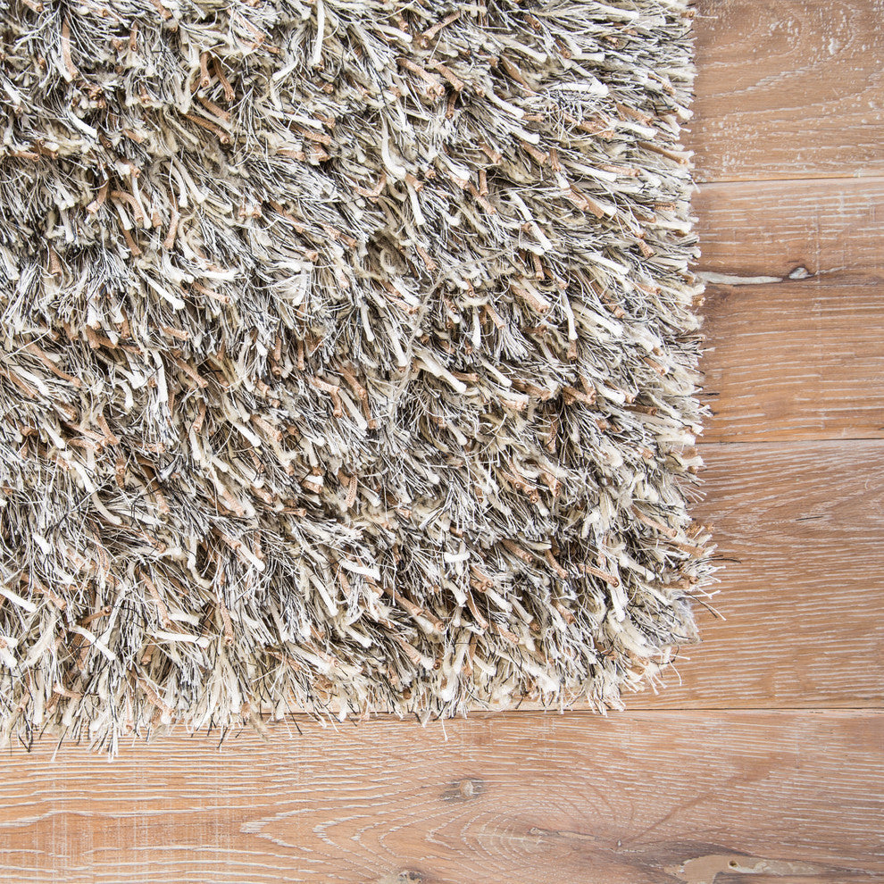 Jaipur Living Nadia Solid Silver/Tan Area Rug, 5'x8'