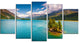 Silsersee Lake in the Swiss Alps, Landscape Canvas Print, 60"x32", 5 Panels