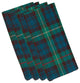 Tartan Plaid 19" Navy Blue Holiday Print Napkin, Set of 4
