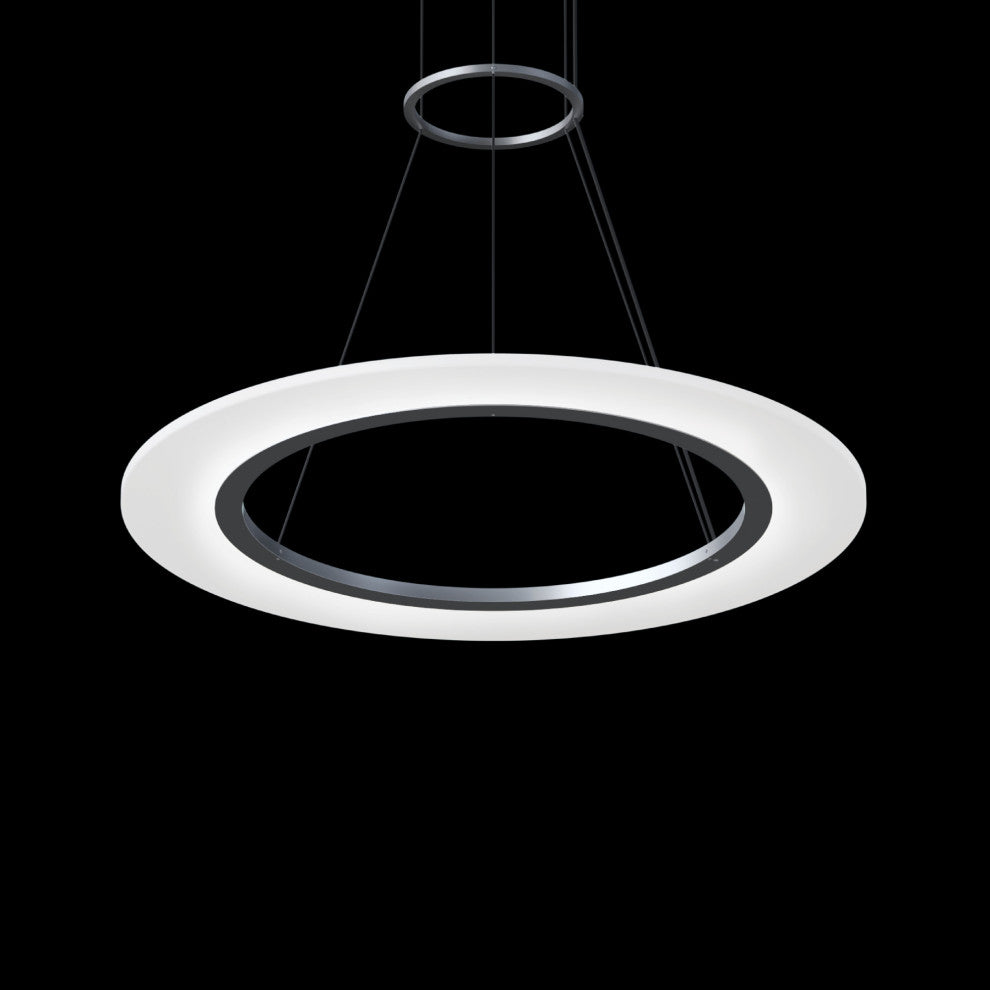Sonneman 2071 Arctic Rings 24"W LED Suspension Pendant - Satin Black