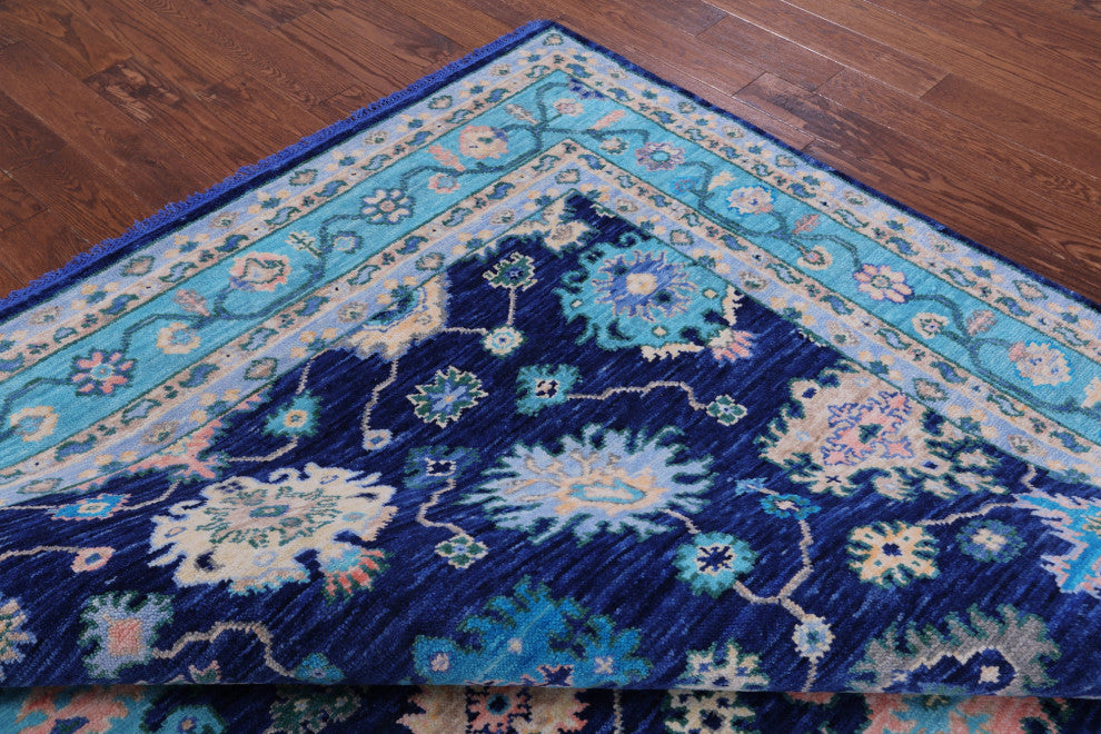 Turkish Oushak Handmade Wool Rug 8' 3" X 10' 2" - Q13633