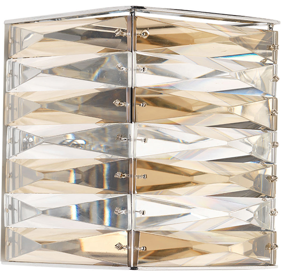 The Pointe 1-Light Wall Sconce Polished Chrome Clear Glass