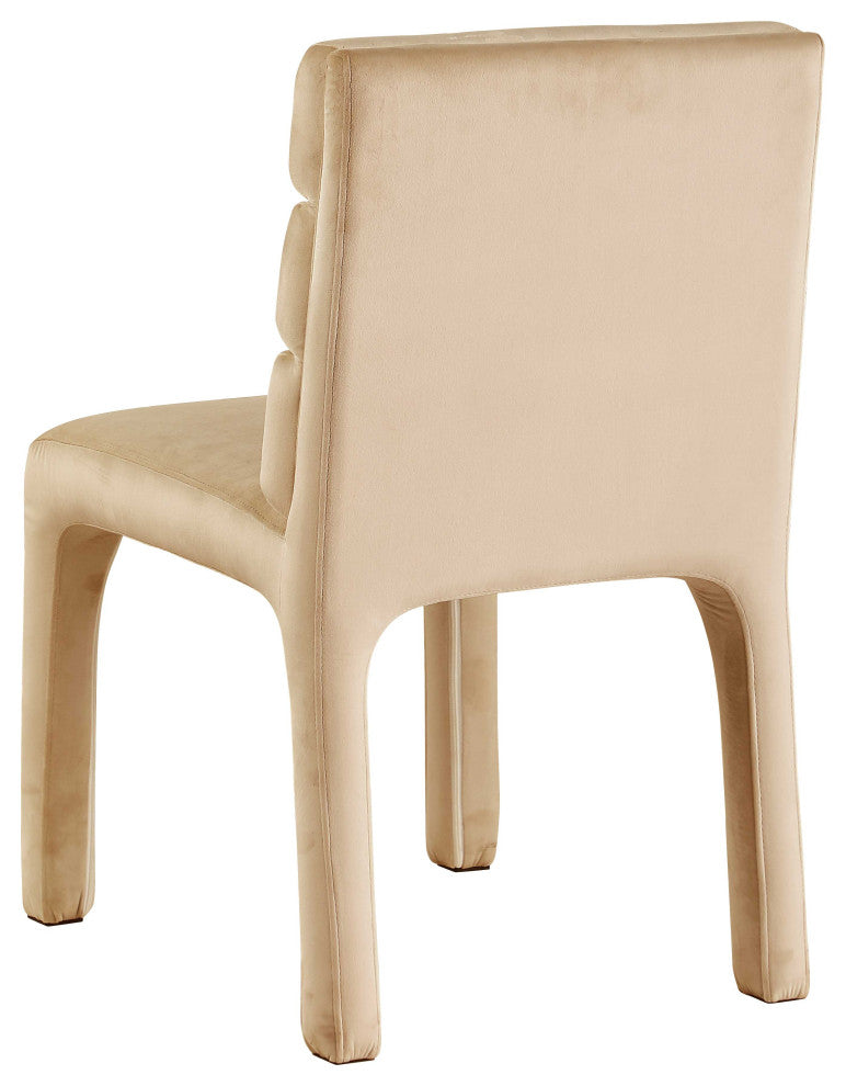 Kai Upholstered Dining Chair, Camel, Velvet, Set of 2