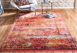 Unique Loom Red Baracoa Rumba 4'x6' Area Rug