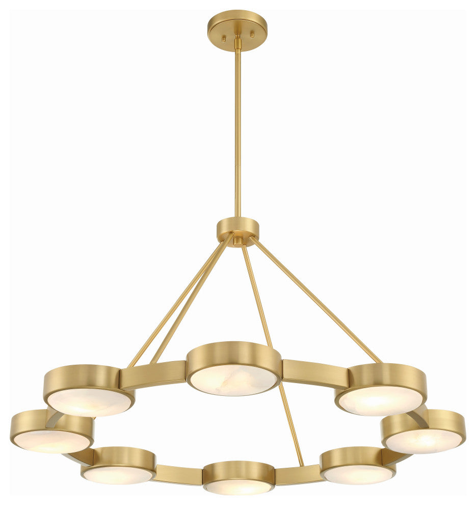 Orson 8 Light Modern Gold Chandelier