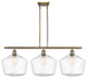 Innovations 516-3I-AB-G654-12-LED 3-Light Island Light, Antique Brass