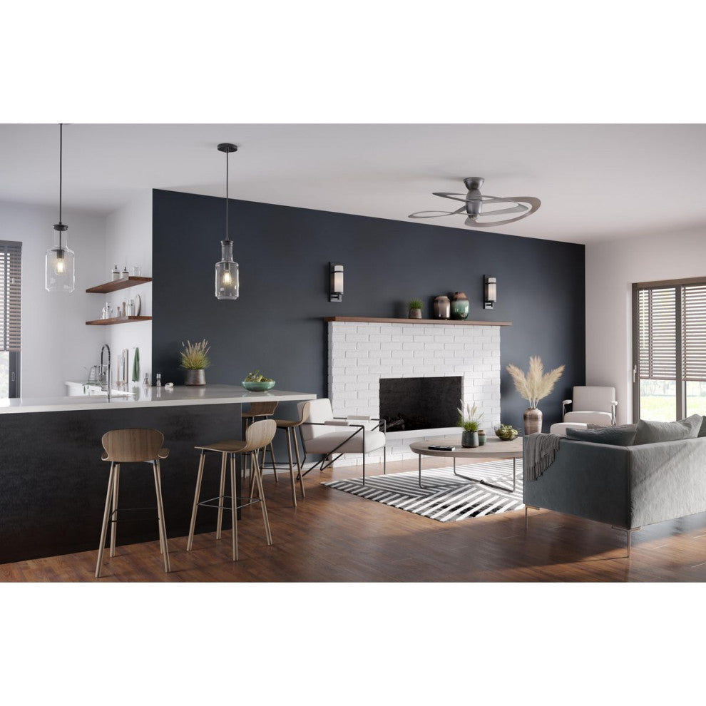 Willacy 3-Blade 52" DC Motor Contemporary Ceiling Fan, Painted Nickel