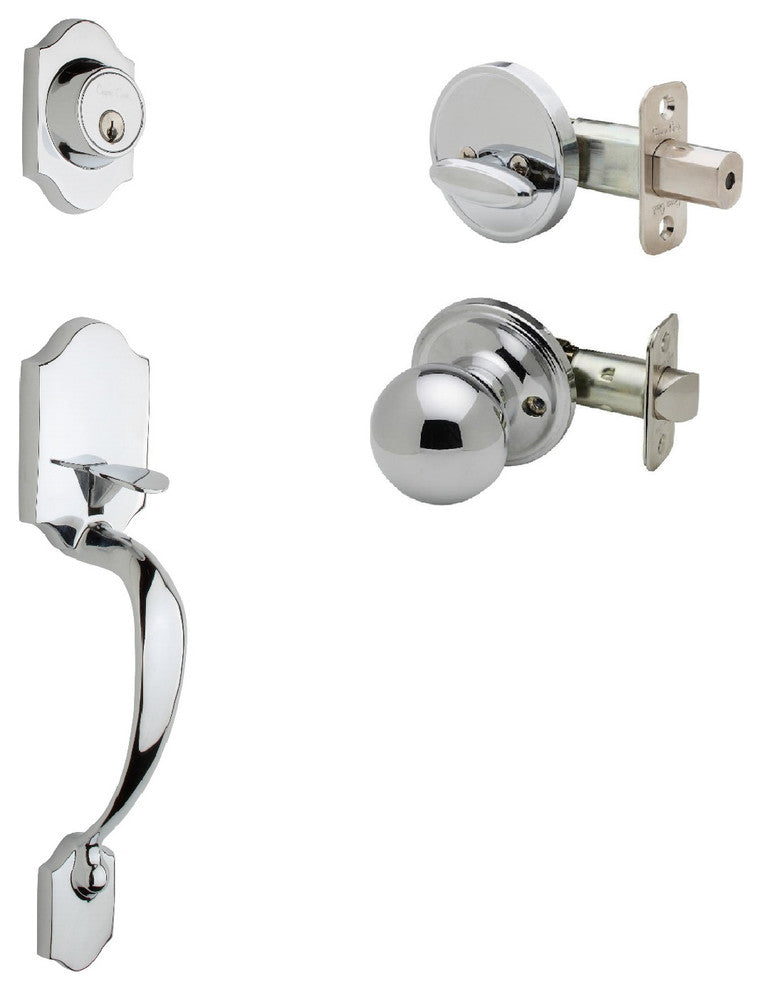 Active Handle Set, Ball Knob Interior Trim, Polished Stainless