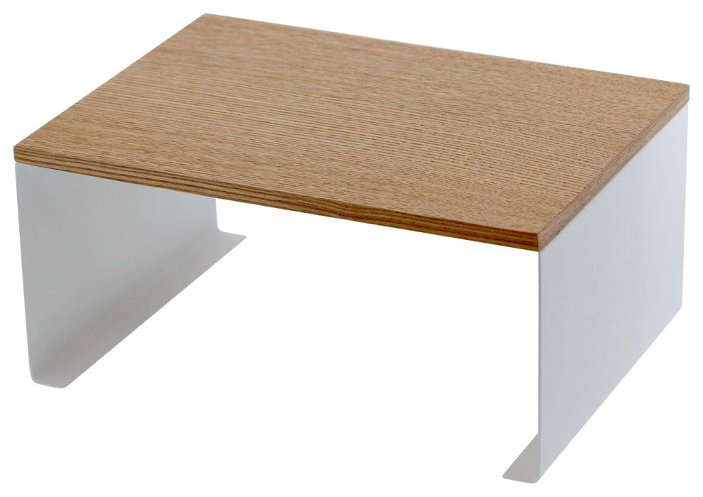 Tosca Wood-Top Stackable Kitchen Rack, White