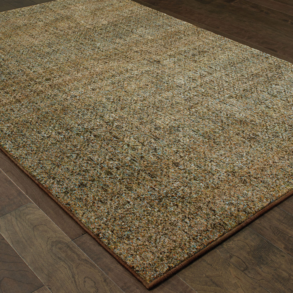 Aegina Diamonds Green/Gold Area Rug, 5'3"x7'3"