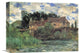 "Houses On The Old Bridge At Vernon 1883" Canvas Giclee by Claude Monet, 16"x12"