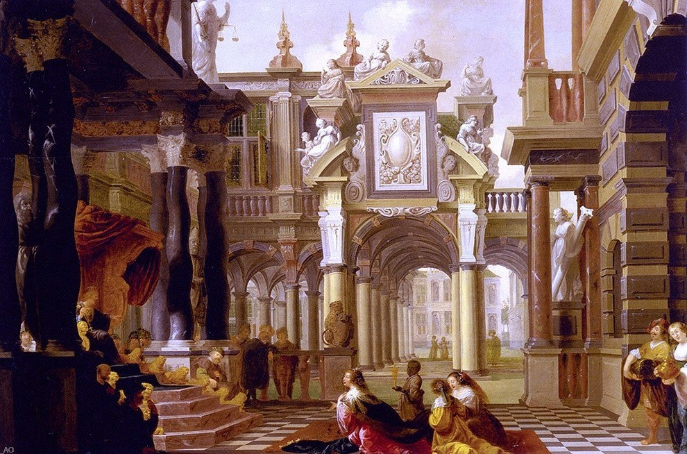 Dirck Van Delen Solomon Receiving The Queen Of Sheba Wall Decal