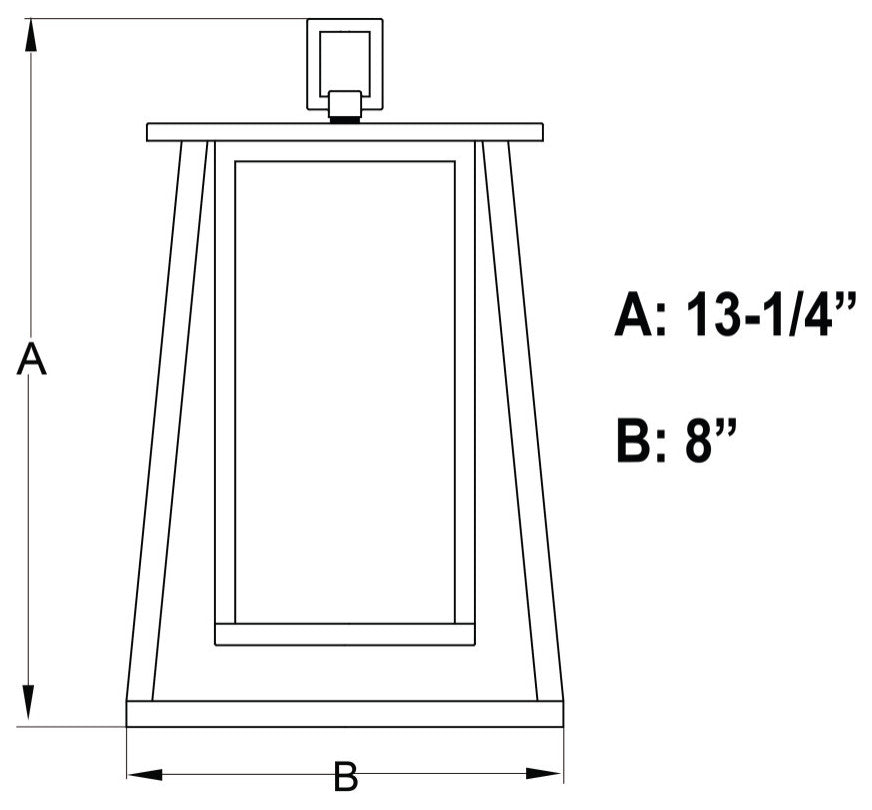 Blackwell 8" Outdoor Pendant Matte Black