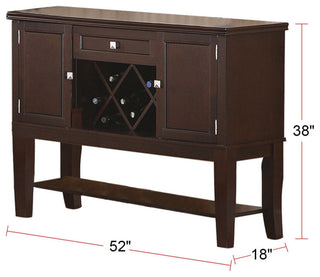 One Drawer Wood Server, Brown