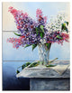 "Lilac Bouquet" Digital Metal Wall Art, 3 Panels, 28"x36"