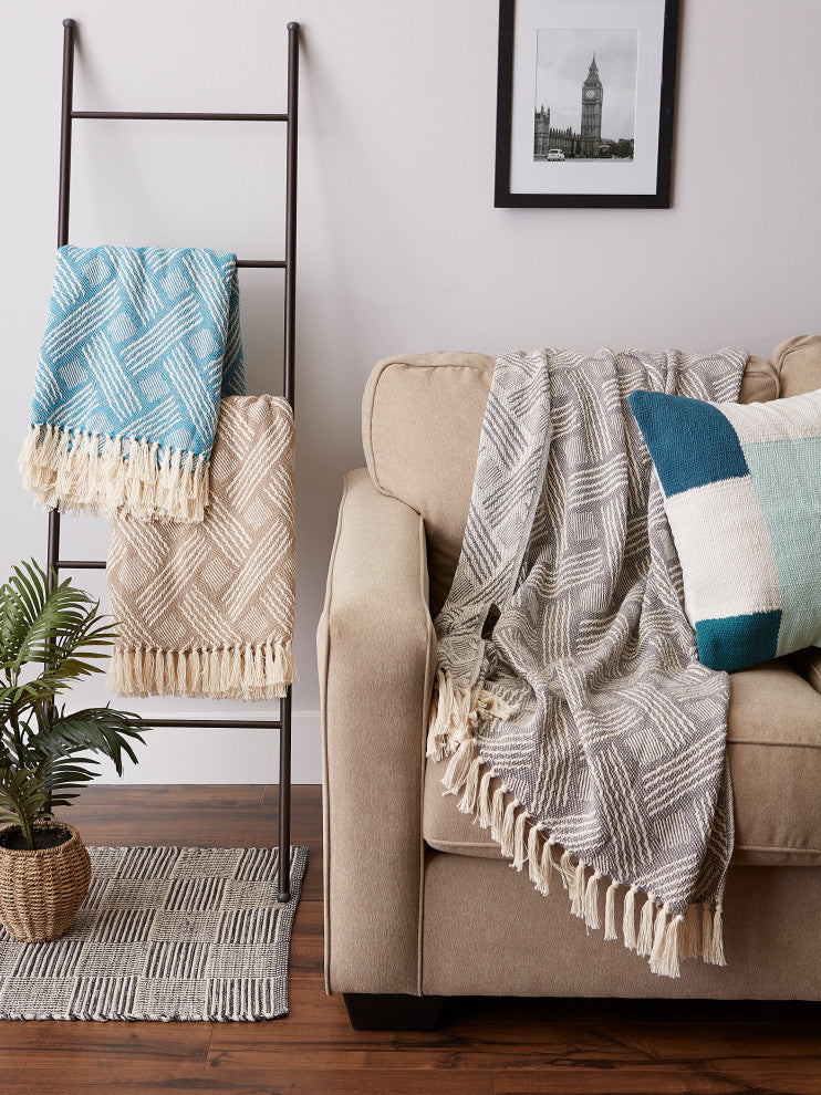Stone Basketweave Throw