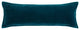 Stella Faux Silk Velvet Long Lumbar Pillow, 14" x 42", 1PC, Teal