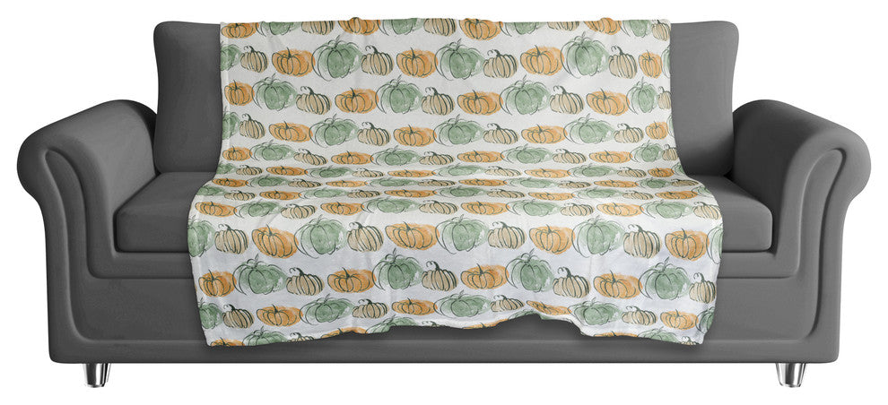 Watercolor Pumpkins 50"x60" Throw Blanket
