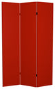 6' Tall Double Sided Antique Red Canvas Room Divider