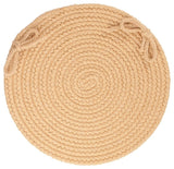 Rhody Rug Wool Solid Chair Pad, Wheat, 15"