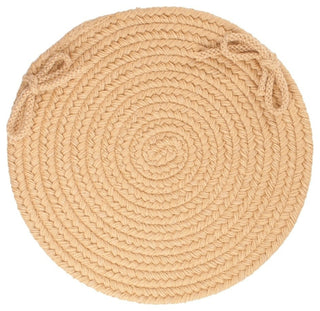 Rhody Rug Wool Solid Chair Pad, Wheat, 15"