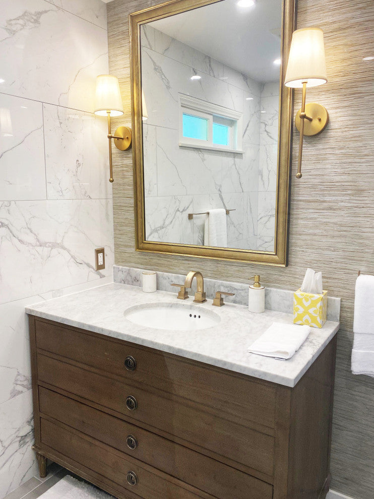 Oxfordshire Framed Wall Mirror, Gold, 36" X 54"