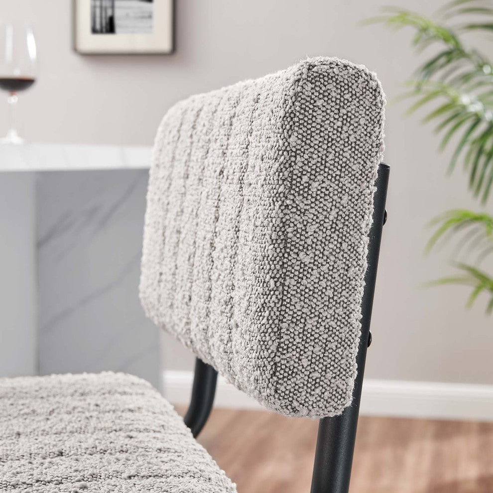 Parity Boucle Counter Stools, Set of 2, Black Taupe