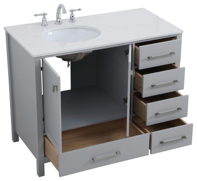 Isabel Grey 42" Single Sink Bathroom Vanity