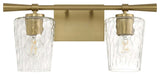 Quorum International 5204-2 Cassini 2 Light 19"W Vanity Light - Aged Brass