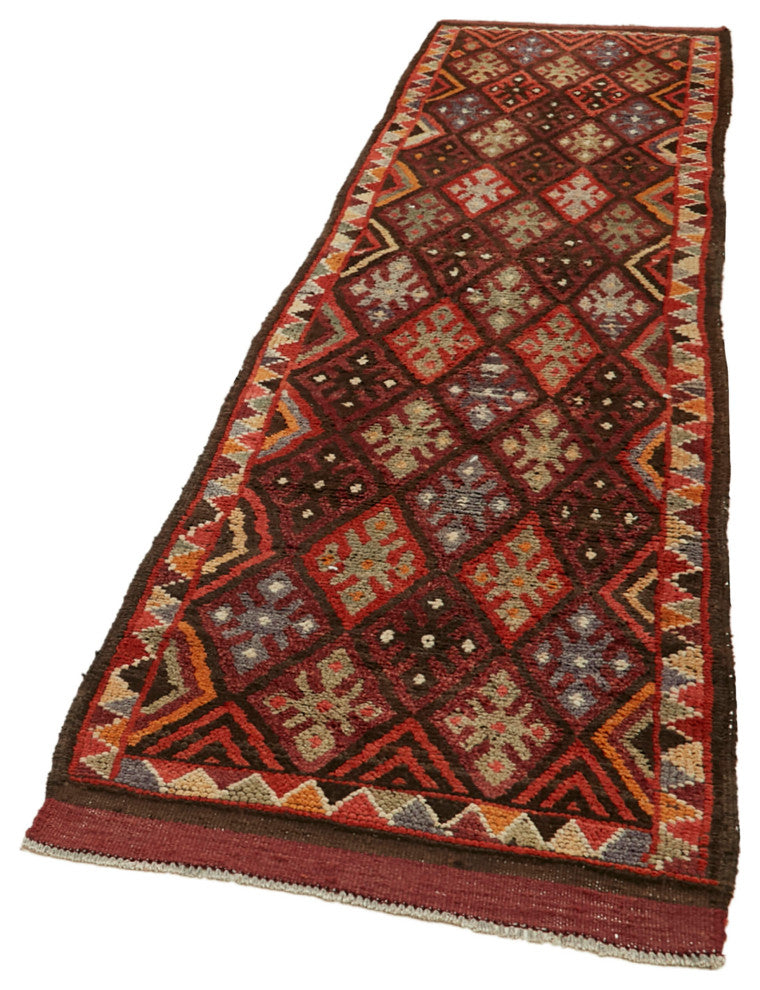 Rug N Carpet - Handwoven Oriental 2' 11" x 11' 10" Antique Runner Rug