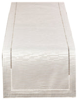 Linette Shimmering Hemstitched Table Runner