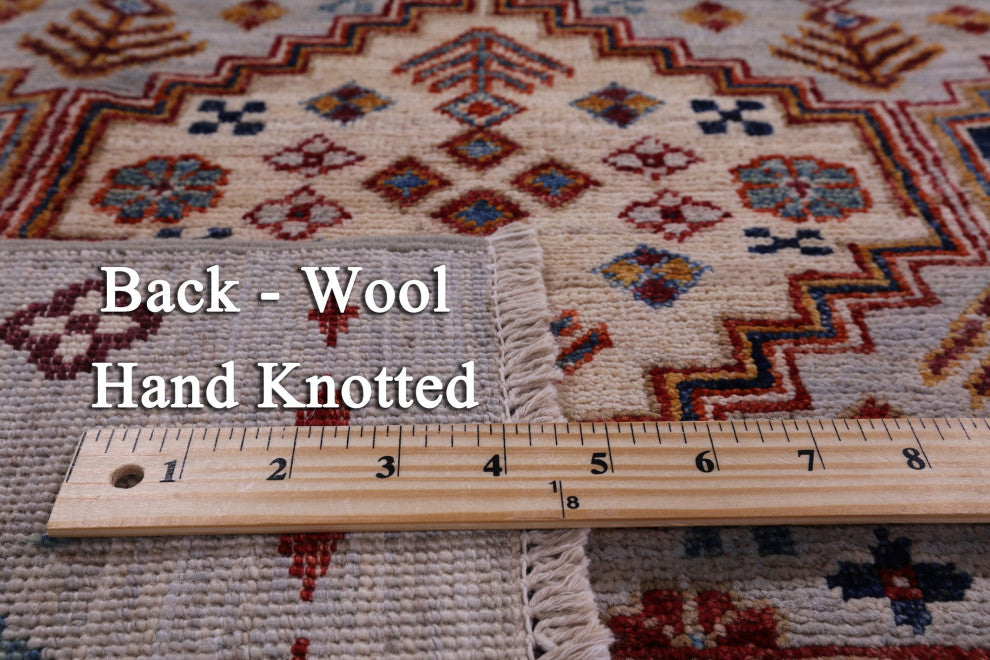 Khorjin Super Kazak Hand Knotted Wool Rug 6' 6" X 9' 7" Q5428